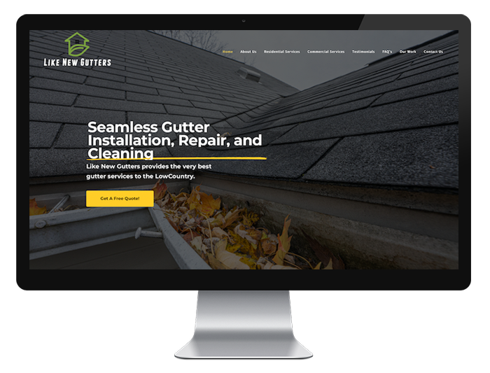 Gutter Company Website Example